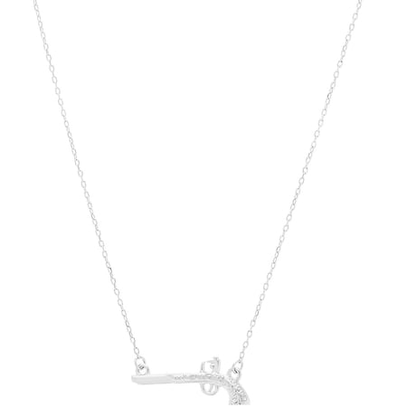 Lesa Michele Polished Gun Necklace in Sterling Silver