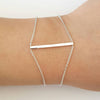 Minimalist Sterling Silver Bar Bracelet