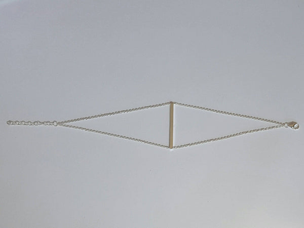 Minimalist Sterling Silver Bar Bracelet — view 2