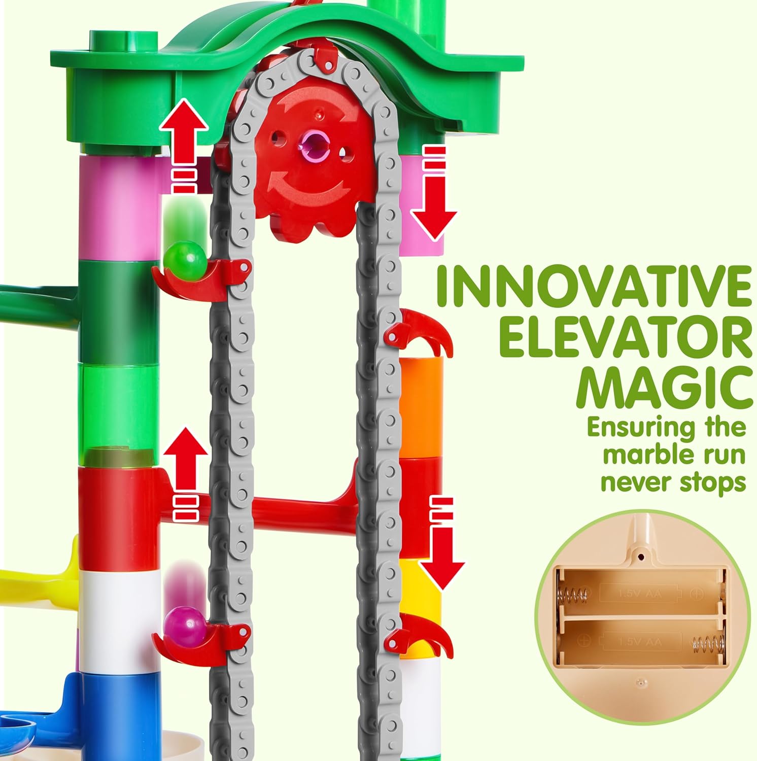 236-Piece - Marble Run Building Set - STEM Learning Toy - Ages 3+