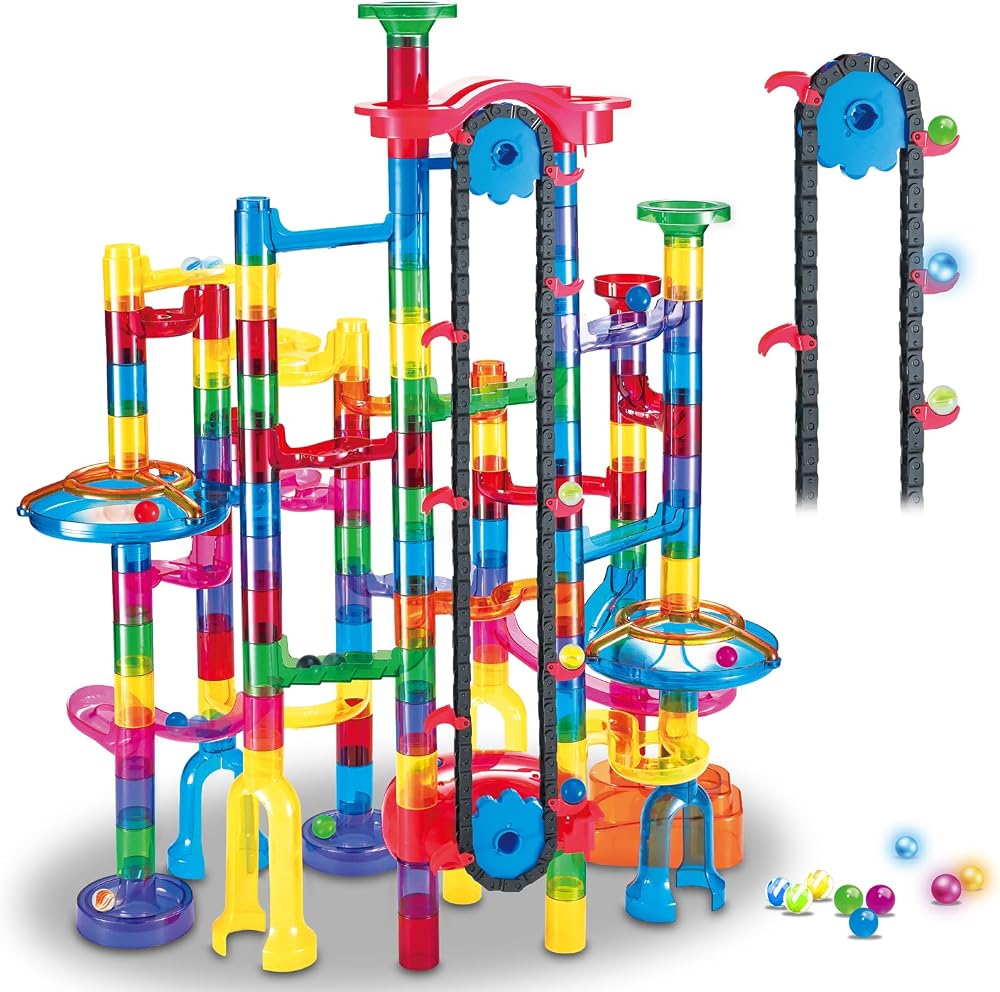 224-Piece - Marble Run Building Set - STEM Learning Toy - Ages 3+