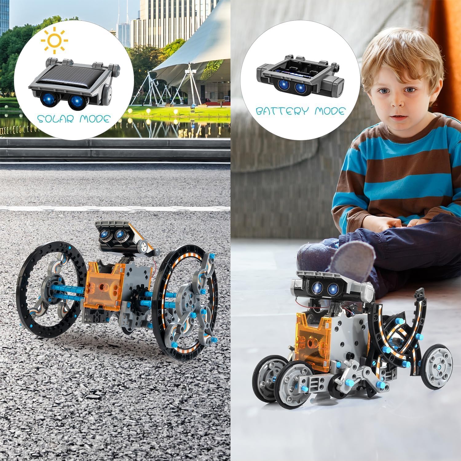 14-Piece - Solar - STEM Robot Kit - STEM Learning Toy - Ages 8-12