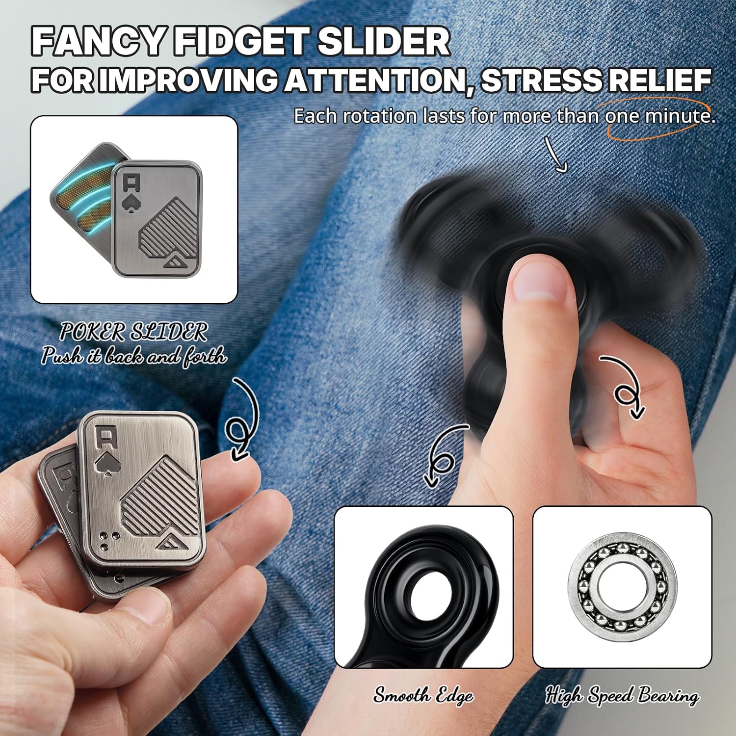 5-Piece - Magnetic - Desk Fidget Toy - Sensory Play Toy
