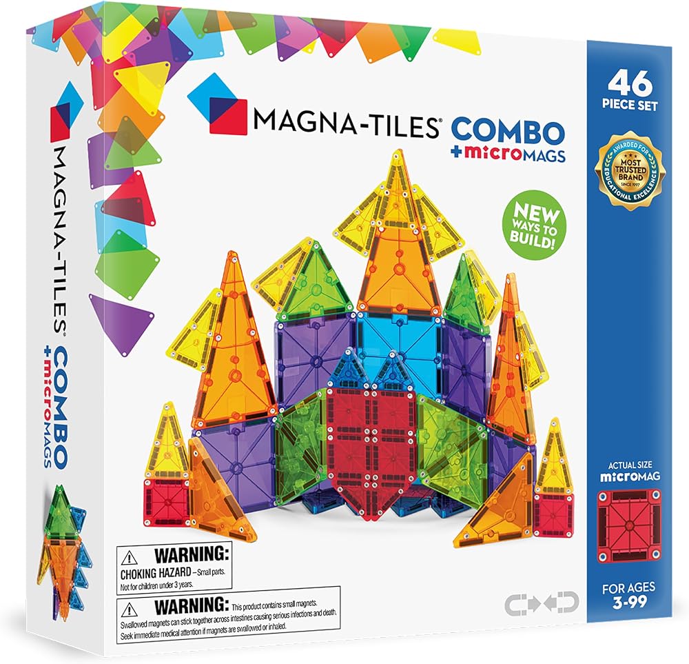 Magnetic Building Tiles Set - Creative Play Toy - Ages 3+