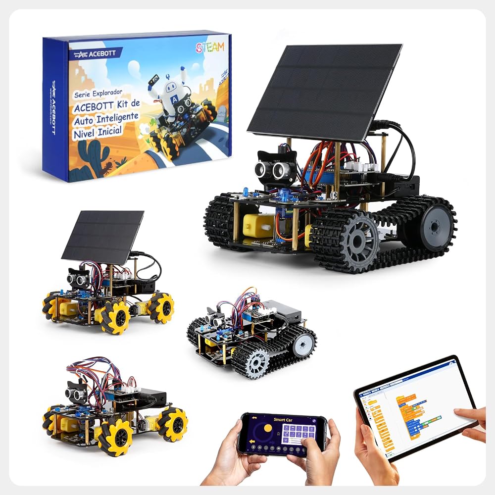 4-Piece - Car - Solar Robot Kit - STEM Learning Toy - Ages 8-12