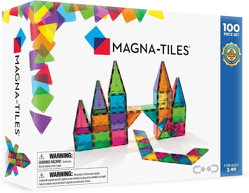 Magnetic Building Tiles Set - Creative Play Toy - Ages 3+