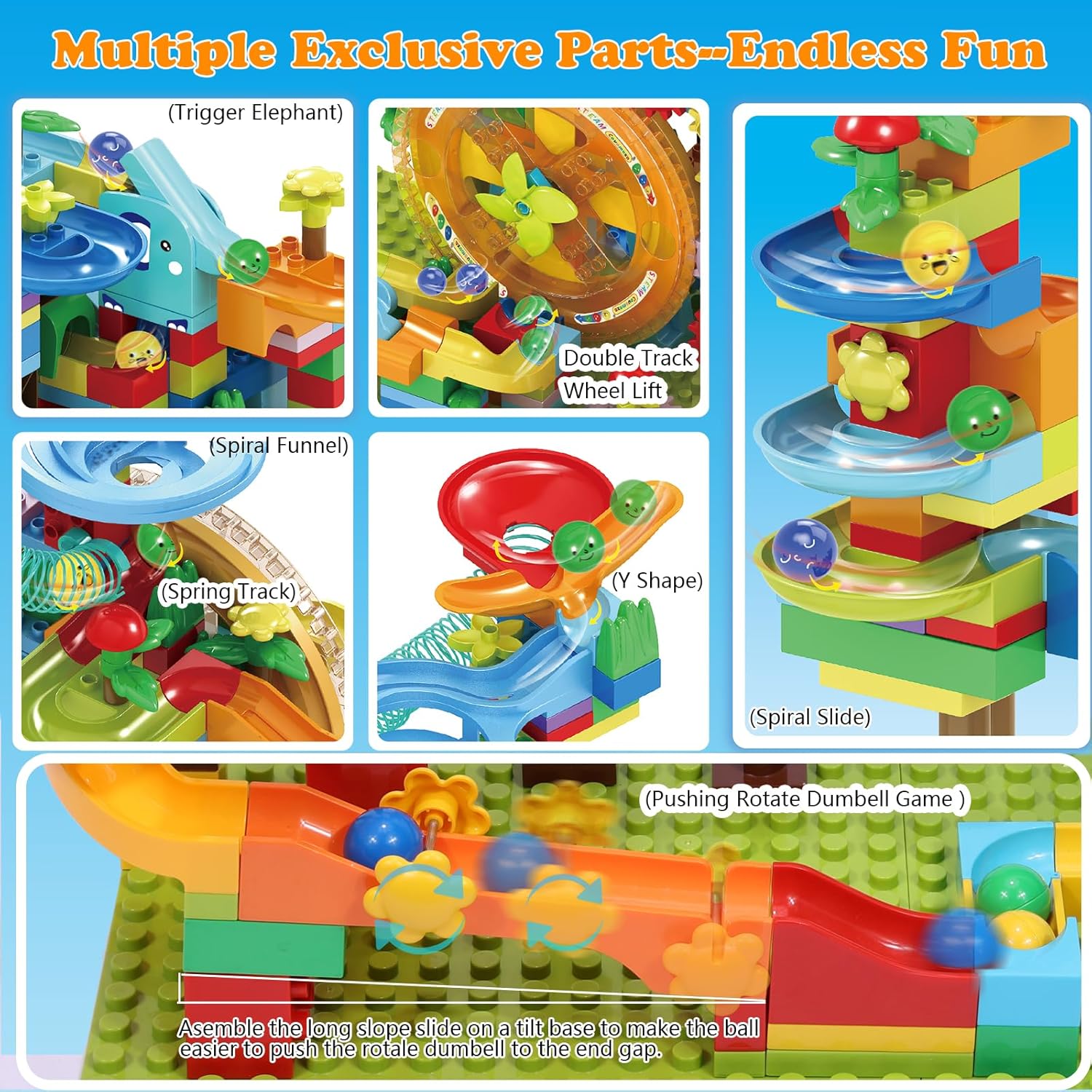 Marble Run Building Set - STEM Learning Toy - Ages 3+