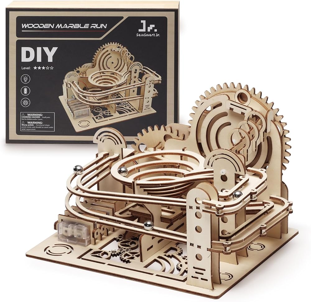 Marble Run - 3D Wooden Puzzle Kit - Creative Play Toy