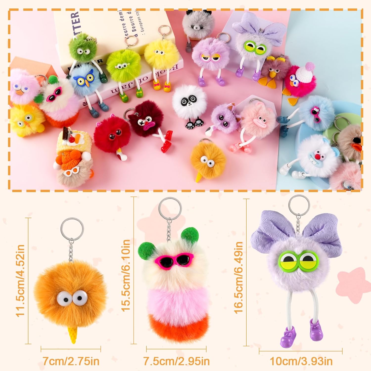 24-Piece - Plush - Bag Charm Toy - Creative Play Toy