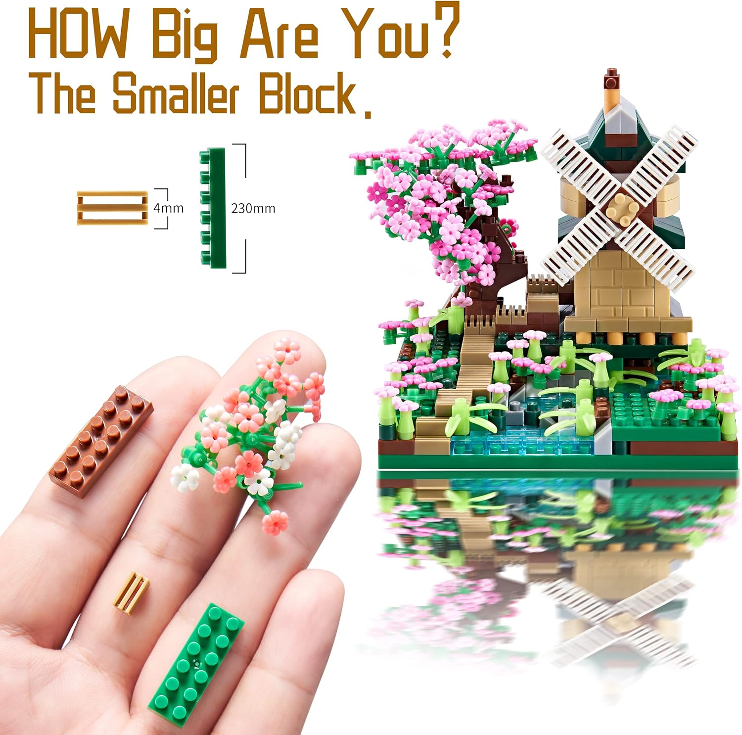 Flower - Mini Building Blocks Set - Creative Play Toy - Ages 14+