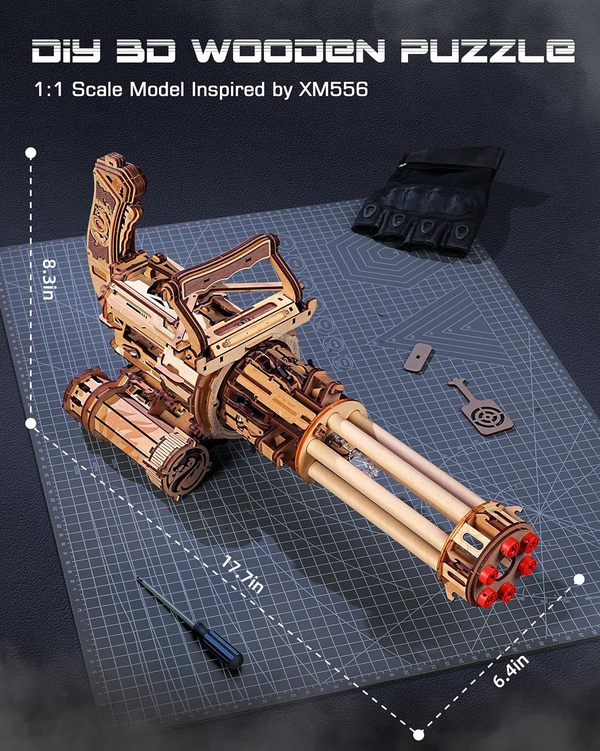3D Wooden Puzzle Kit - STEM Learning Toy - Ages 14+