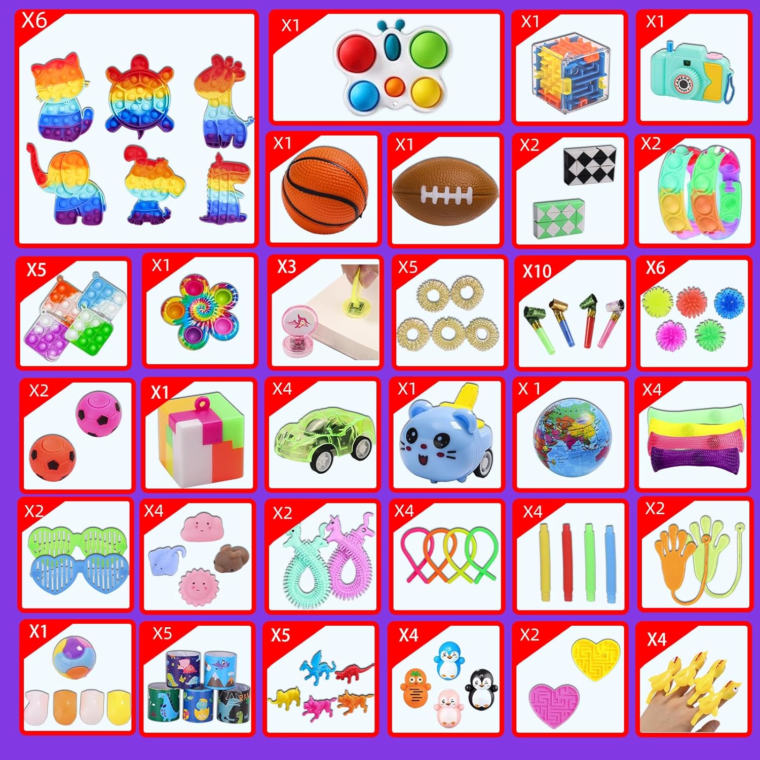 1000-Piece - Car - Party Favor Toys - Sensory Play Toy