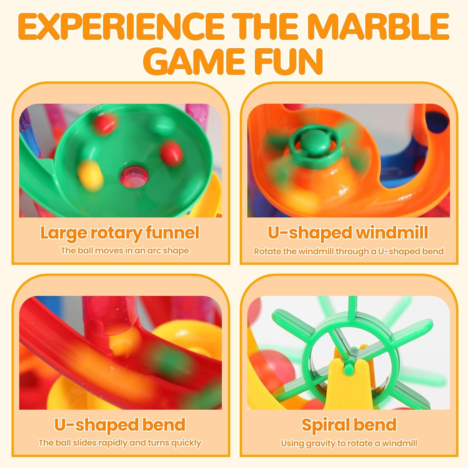 133-Piece - Marble Run Building Set - STEM Learning Toy - Ages 6+