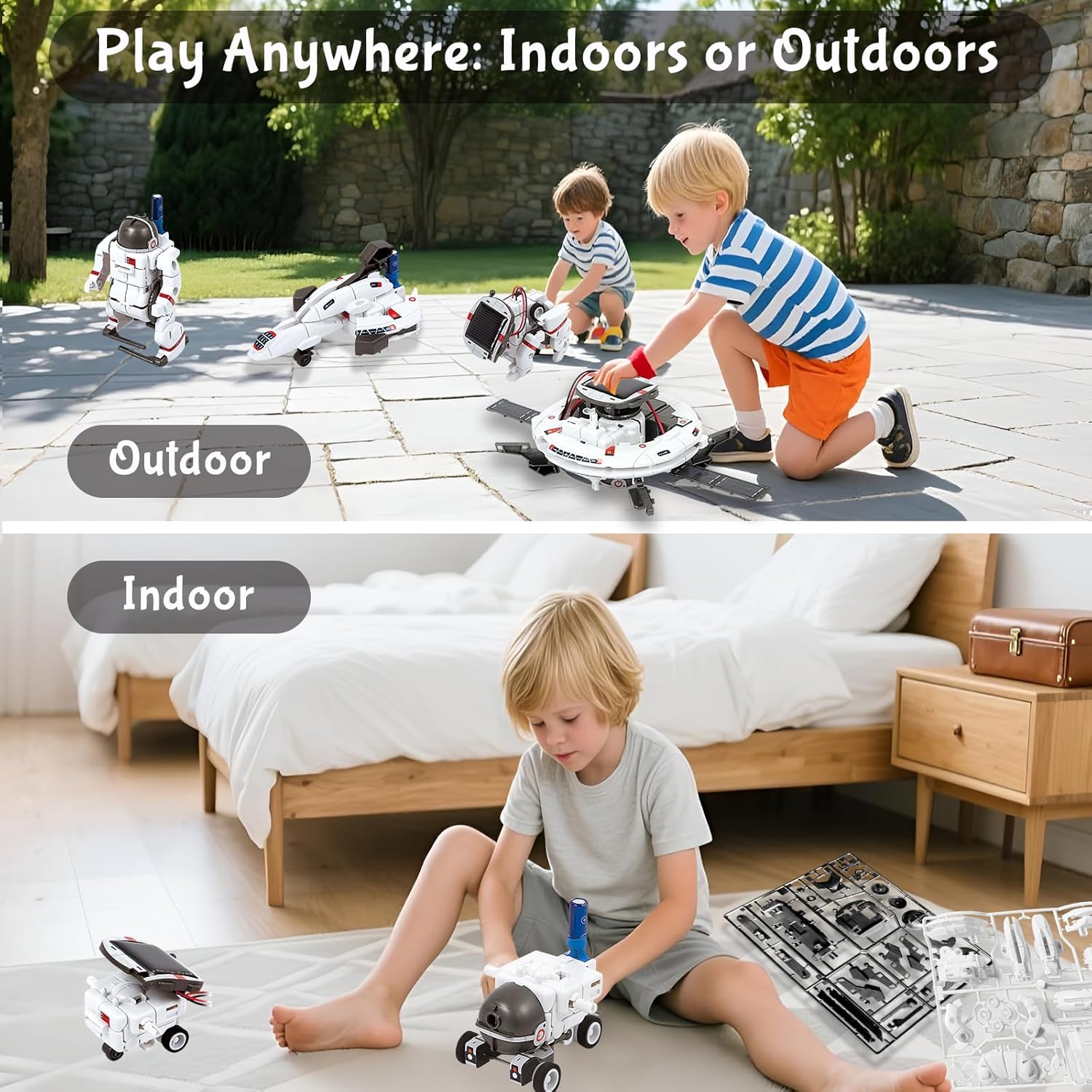 6-Piece - Science - Solar Robot Kit - STEM Learning Toy - Ages 8+