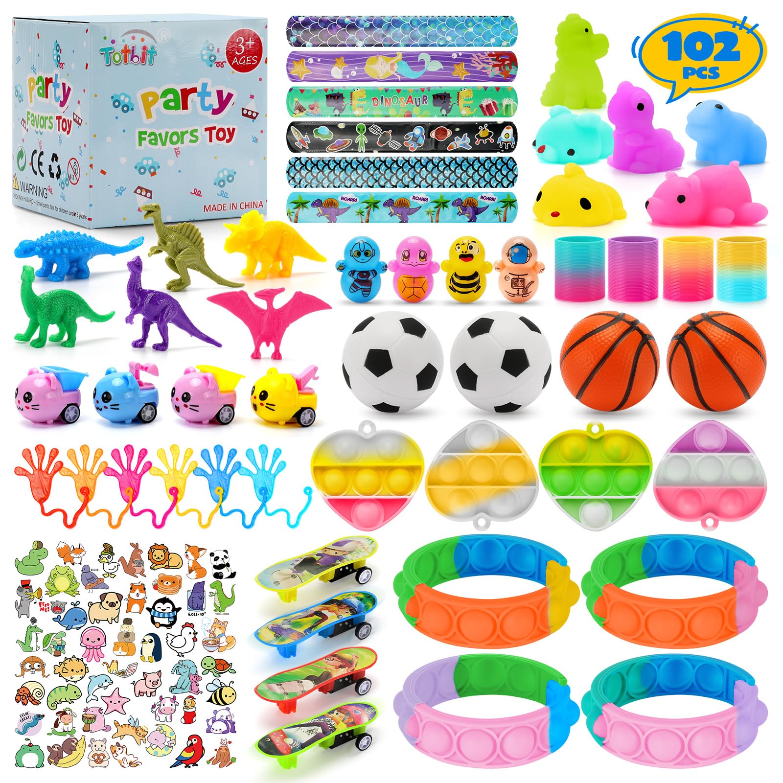 102-Piece - Car - Party Favor Toys - Sensory Play Toy - Ages 3+