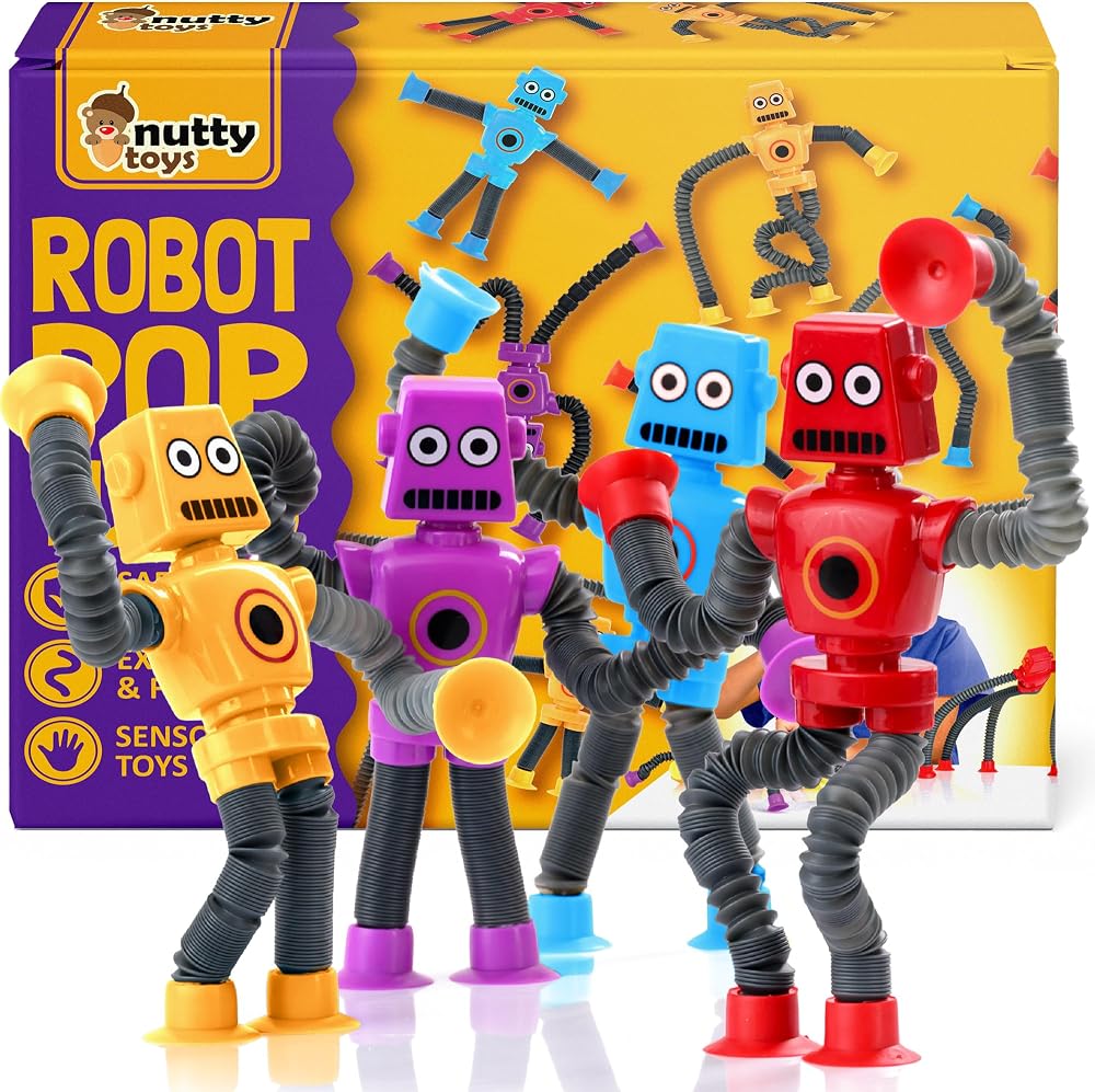 Robot - Stocking Stuffer Toys - Sensory Play Toy - Ages 3