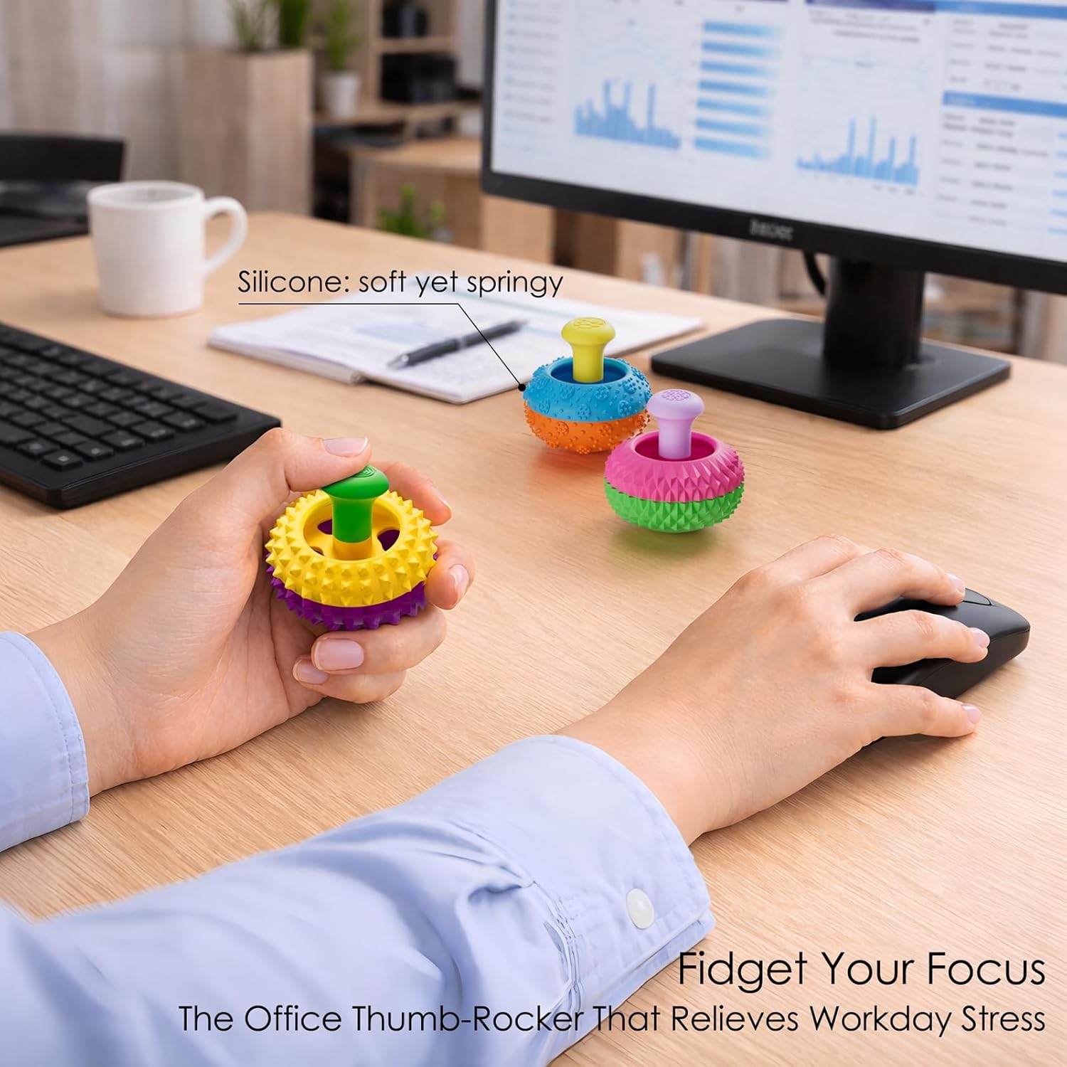 4-Piece - Sensory - Desk Fidget Toy - Sensory Play Toy - Ages 3+