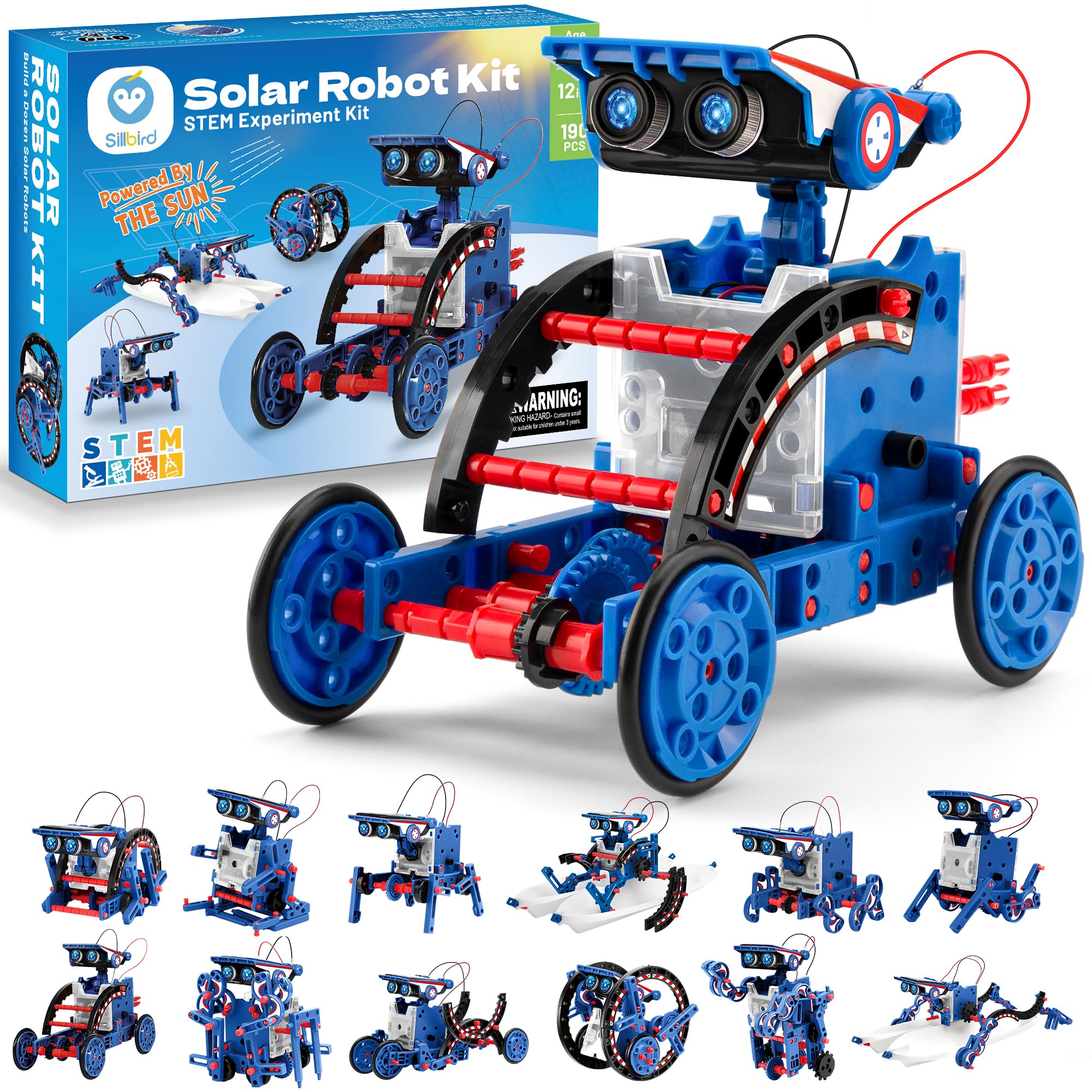 190-Piece - Solar - STEM Robot Kit - STEM Learning Toy
