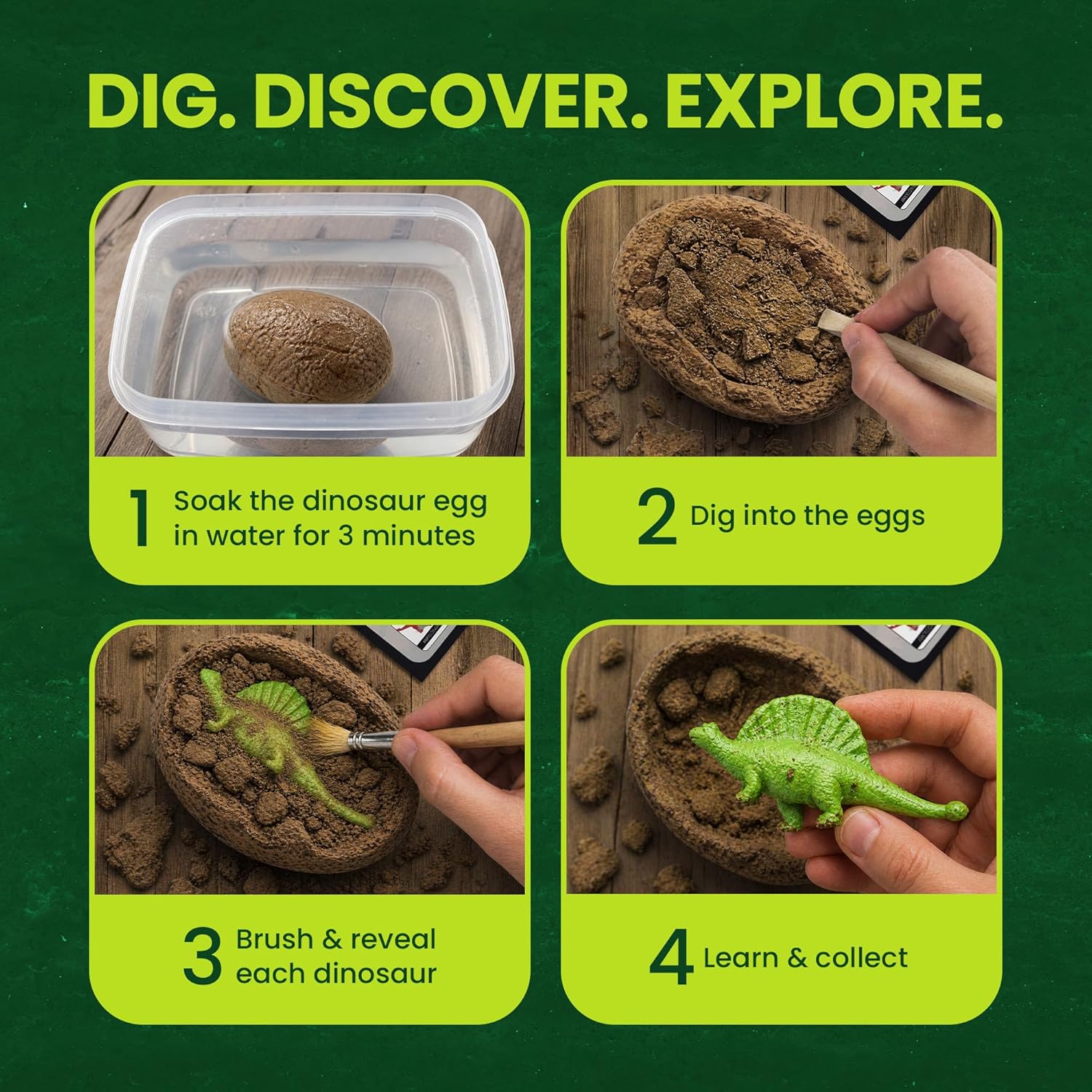 Dinosaur Dig Kit - STEM Learning Toy - Ages 3-5
