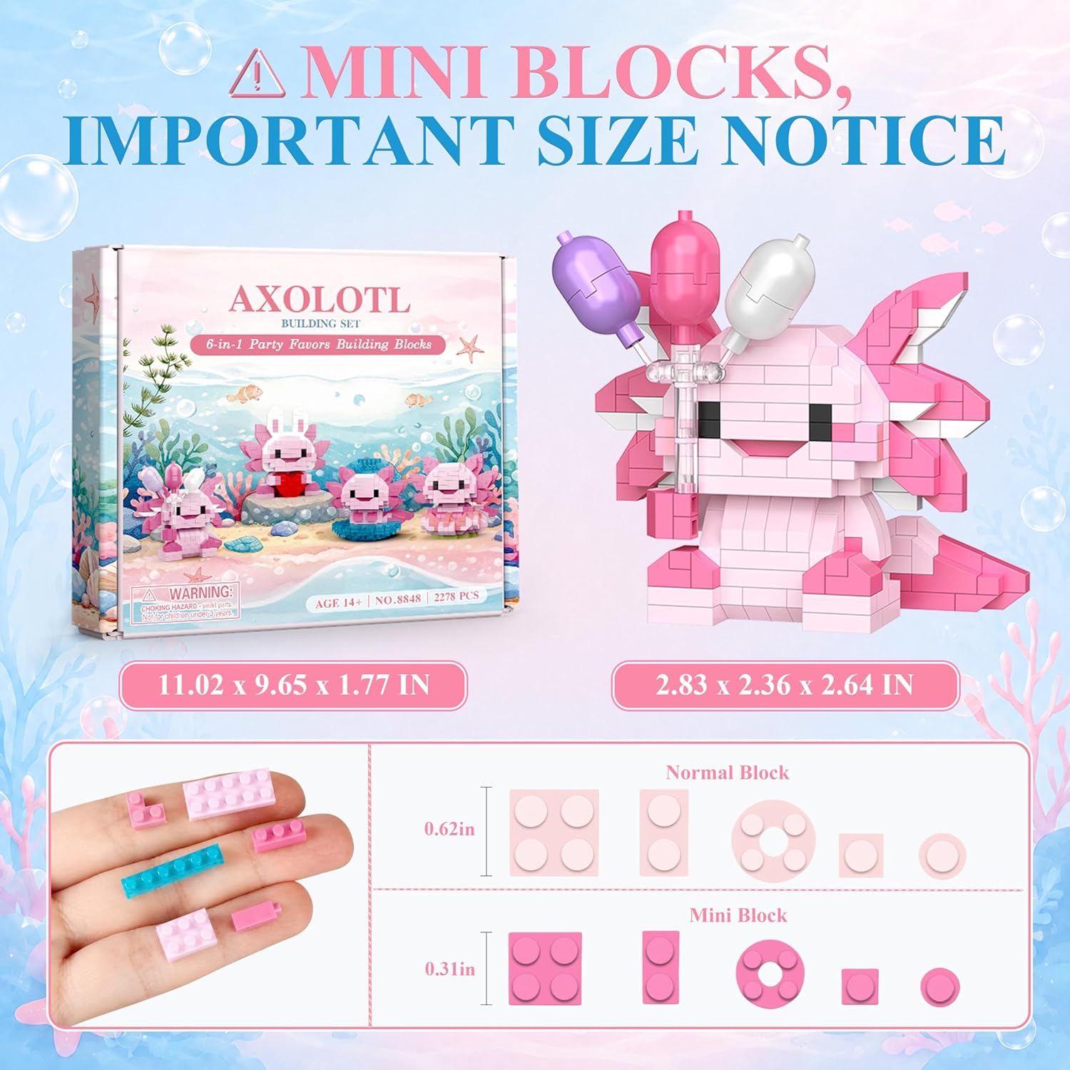 6-Piece - Blind Box Mini Bricks Set - Creative Play Toy - Ages 14+