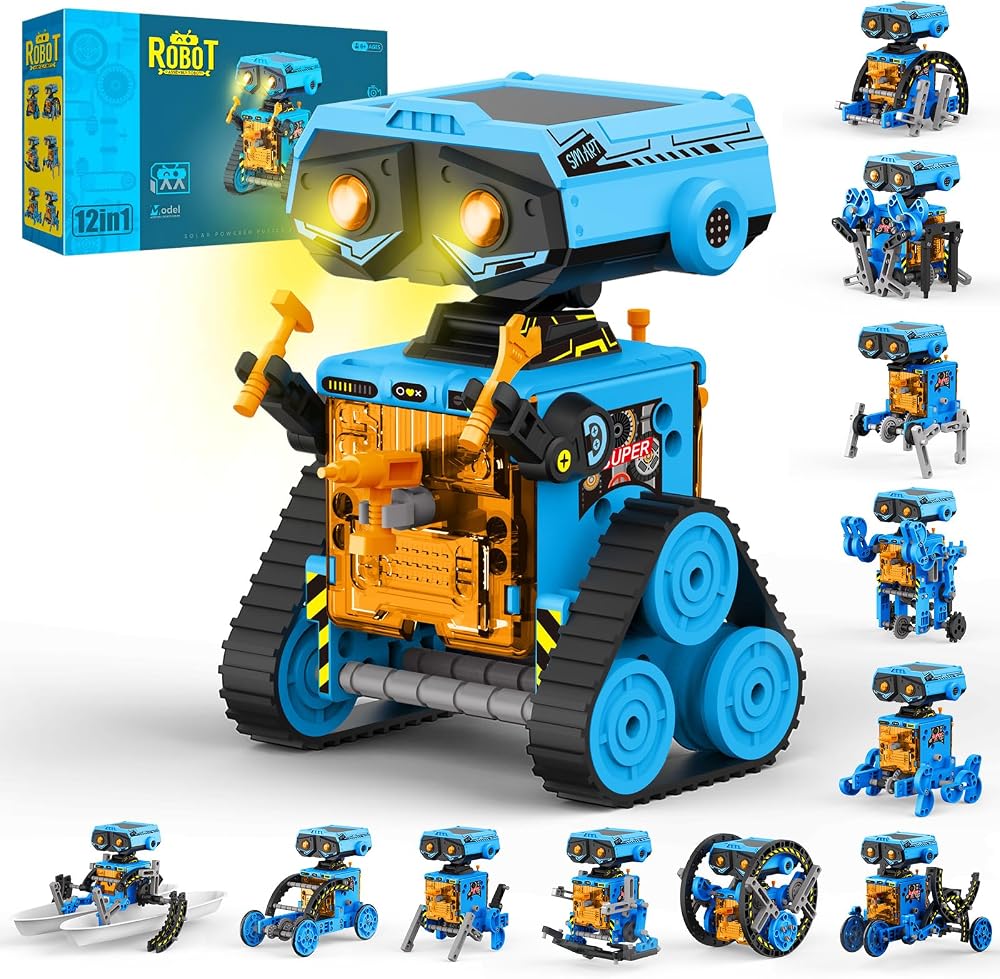 12-Piece - Science - Solar Robot Kit - STEM Learning Toy - Ages 8-12