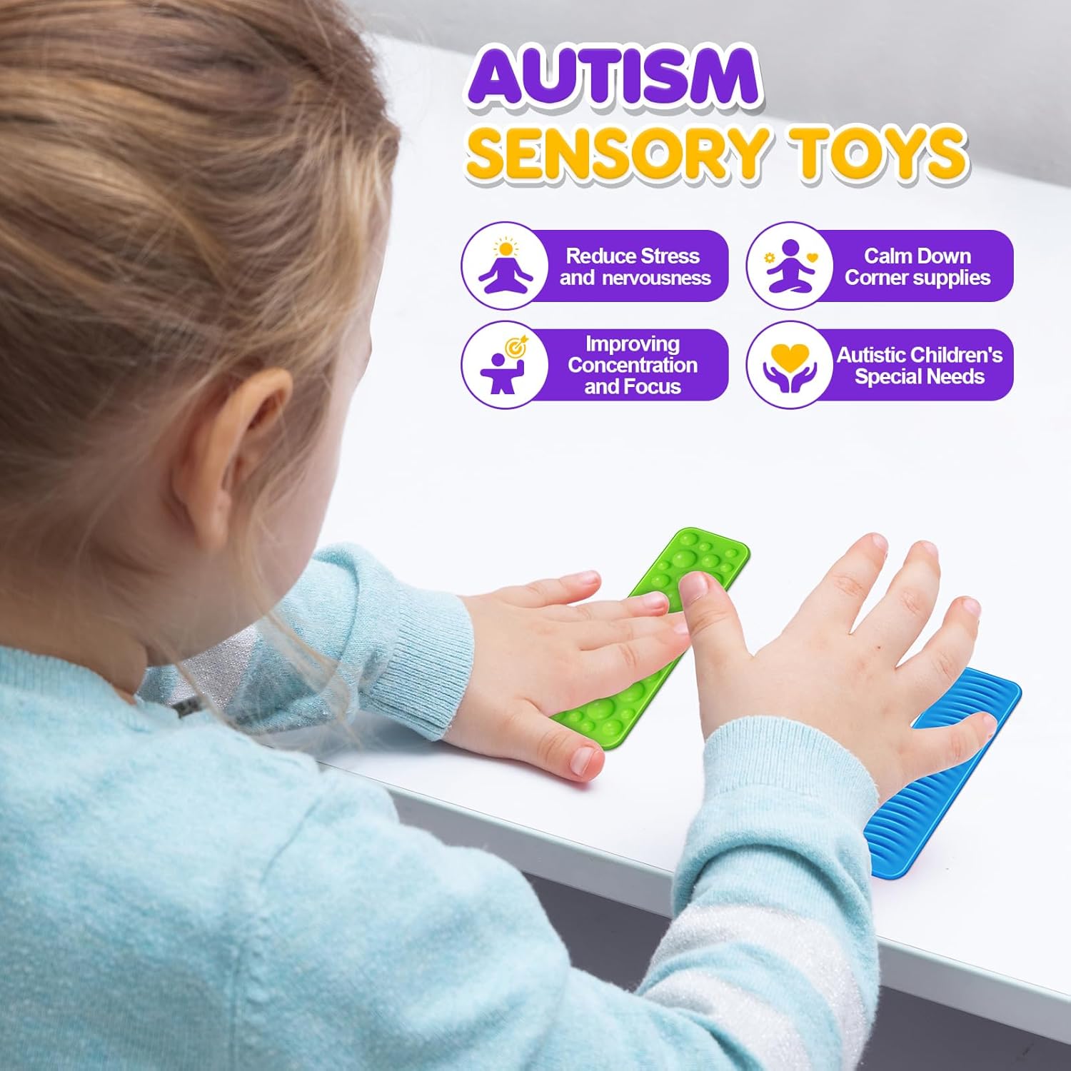 8-Piece - Sensory - Desk Fidget Toy - Sensory Play Toy - Ages 3+