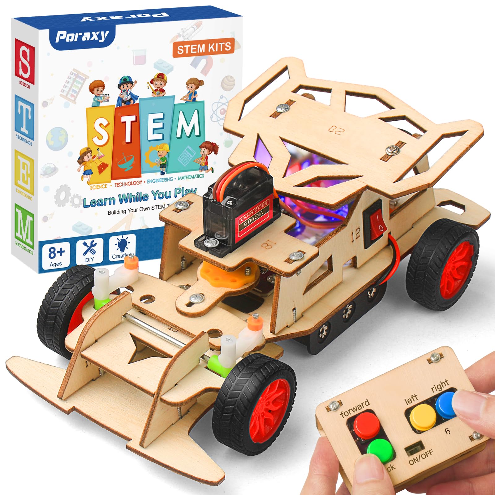 Car - 3D Wooden Puzzle Kit - STEM Learning Toy - Ages 8-13