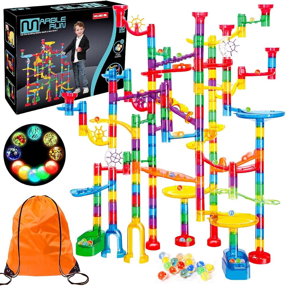 208-Piece - Marble Run Building Set - STEM Learning Toy - Ages 4