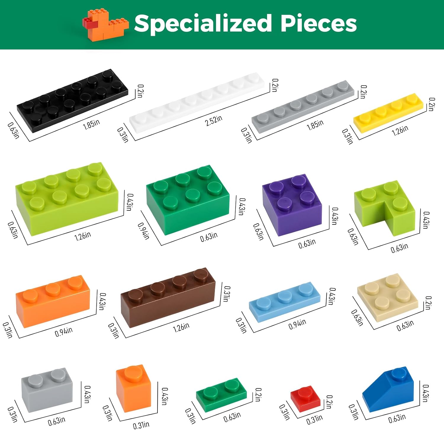 1500-Piece - Mini Building Blocks Set - Creative Play Toy - Ages 6+
