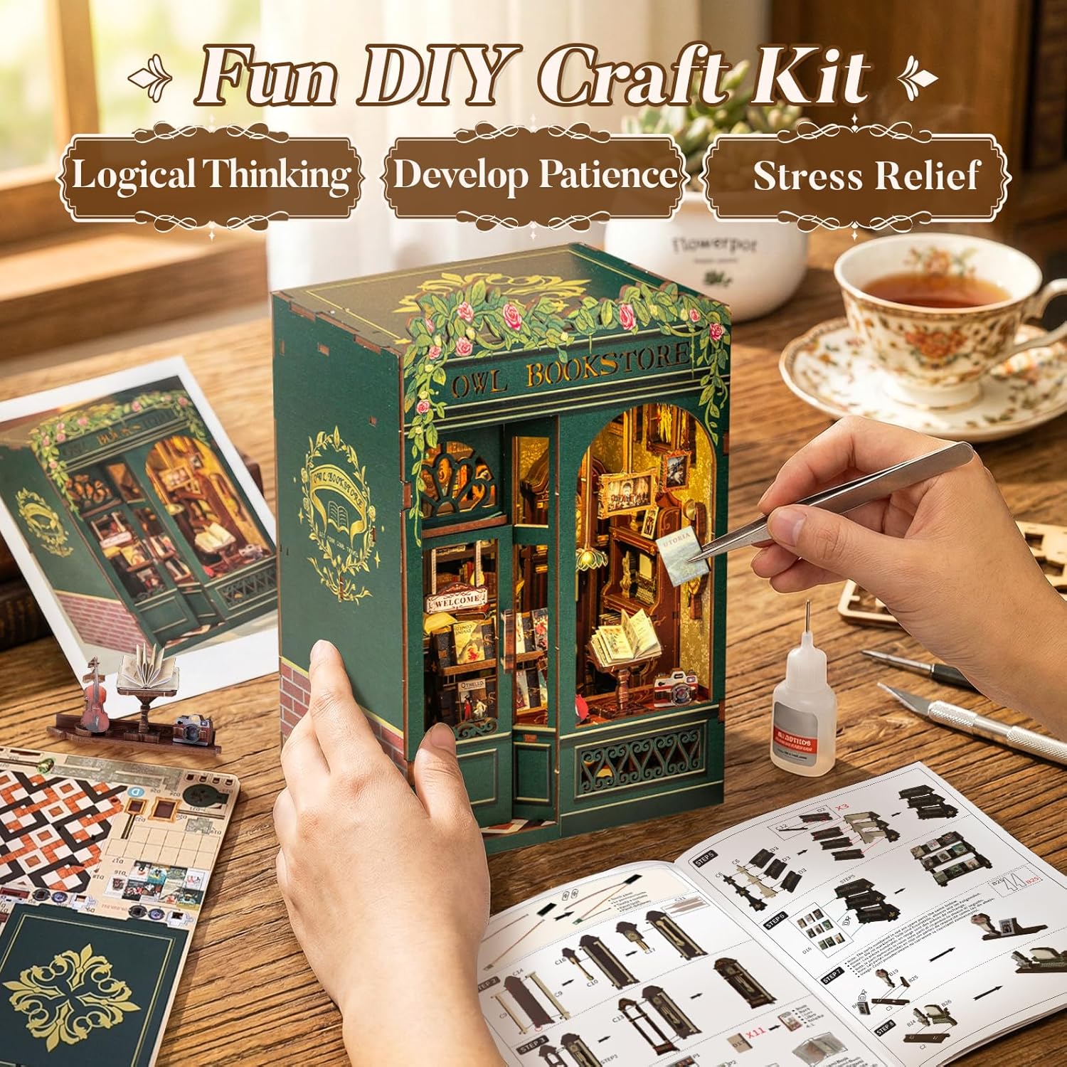 3D Wooden Puzzle Kit - Creative Play Toy - Ages 14+