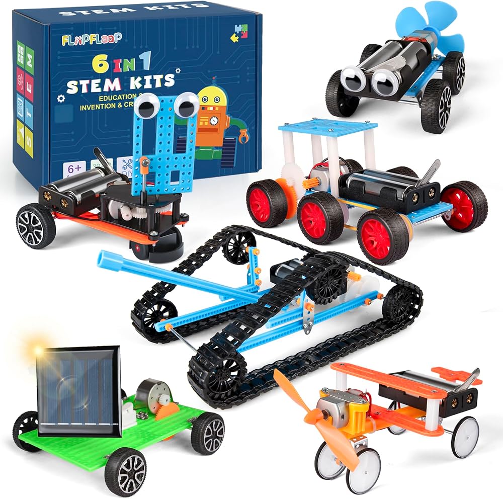 6-Piece - Car - STEM Robot Kit - STEM Learning Toy - Ages 6-12