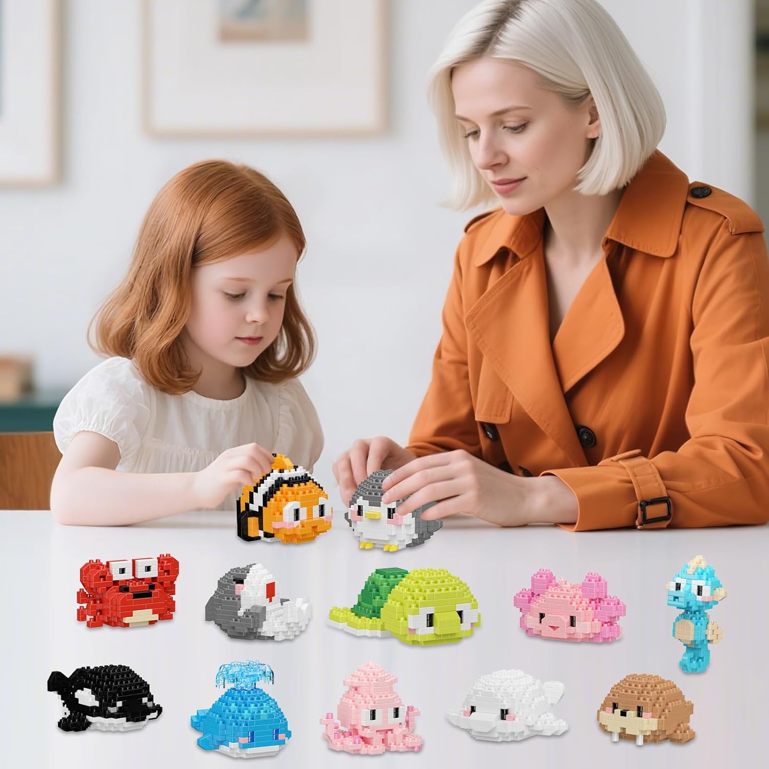 12-Piece - Animal - Blind Box Mini Bricks Set - Creative Play Toy - Ages 14+