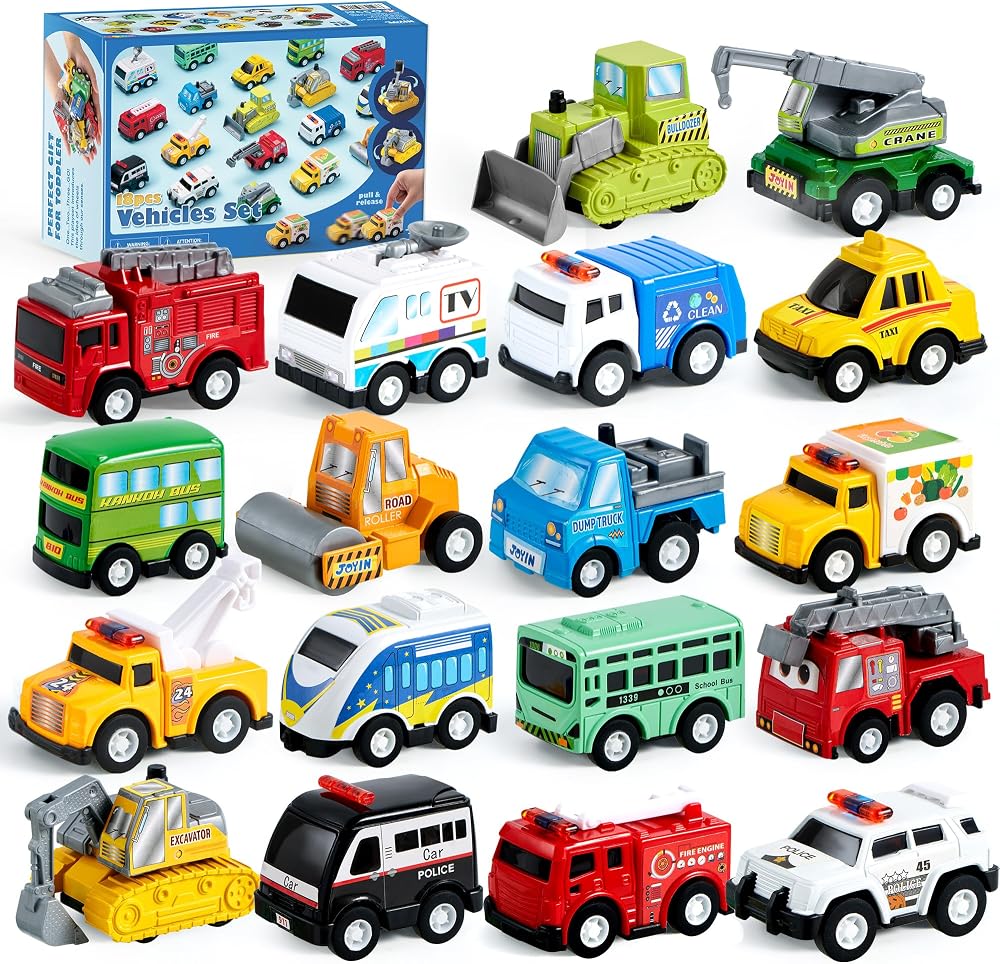 18-Piece - Car - Party Favor Toys - Creative Play Toy