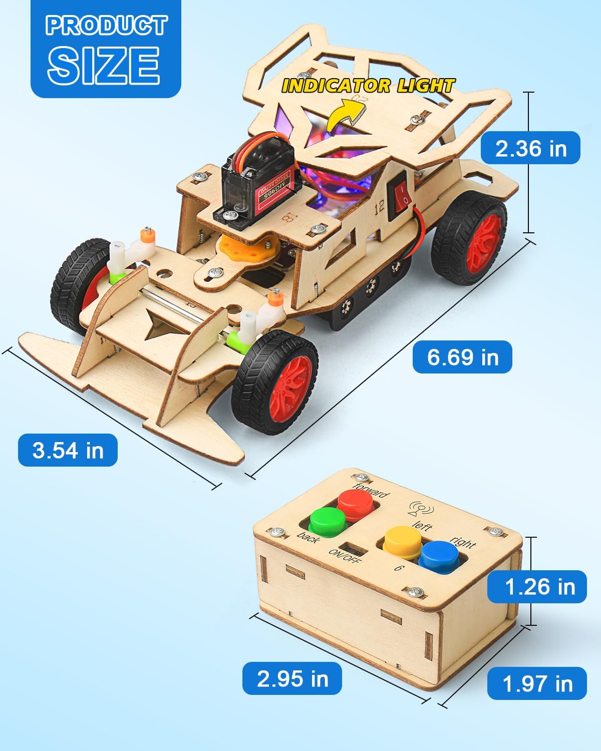Car - 3D Wooden Puzzle Kit - STEM Learning Toy - Ages 8-13