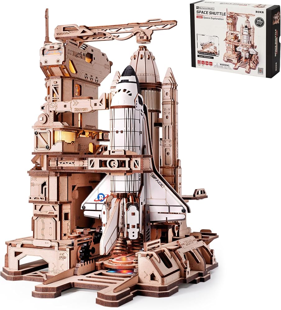 Space - 3D Wooden Puzzle Kit - Creative Play Toy - Ages 14+