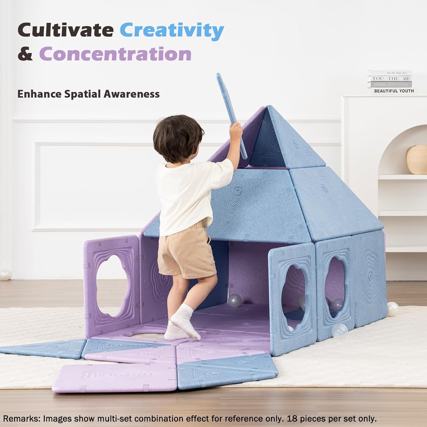 Magnetic Building Tiles Set - Creative Play Toy