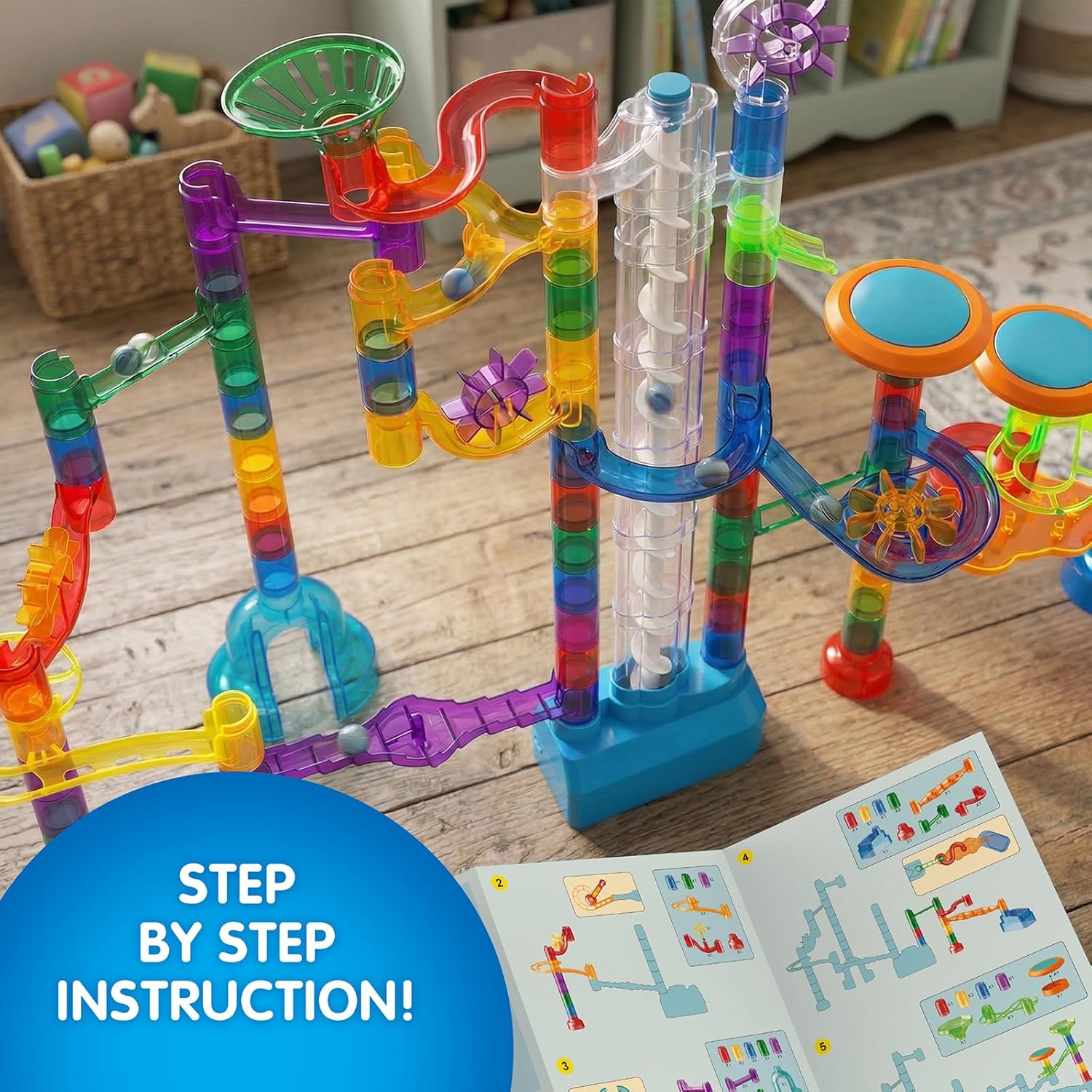 152-Piece - Marble Run Building Set - STEM Learning Toy - Ages 4+
