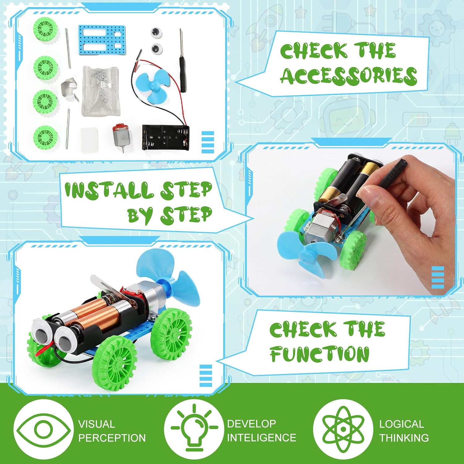 Vehicle - STEM Robot Kit - STEM Learning Toy - Ages 14+
