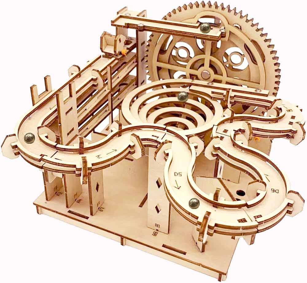 Marble Run - 3D Wooden Puzzle Kit - Creative Play Toy - Ages 14+