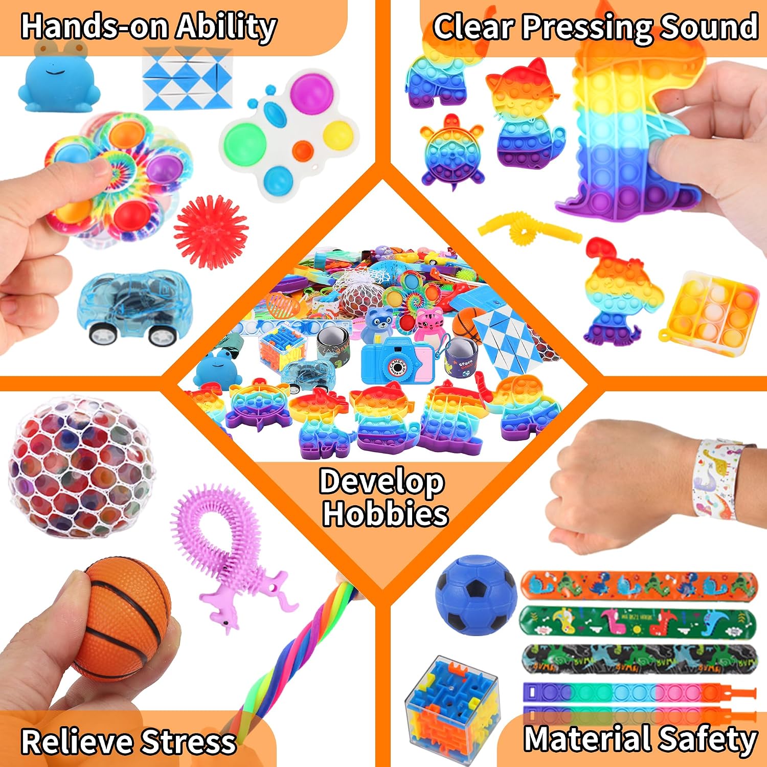 1000-Piece - Car - Party Favor Toys - Sensory Play Toy