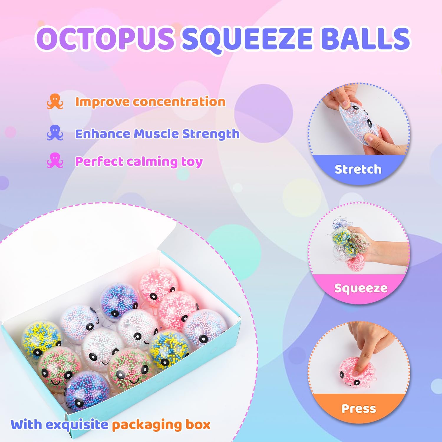 12-Piece - Sensory - Party Favor Toys - Sensory Play Toy - Ages 3+