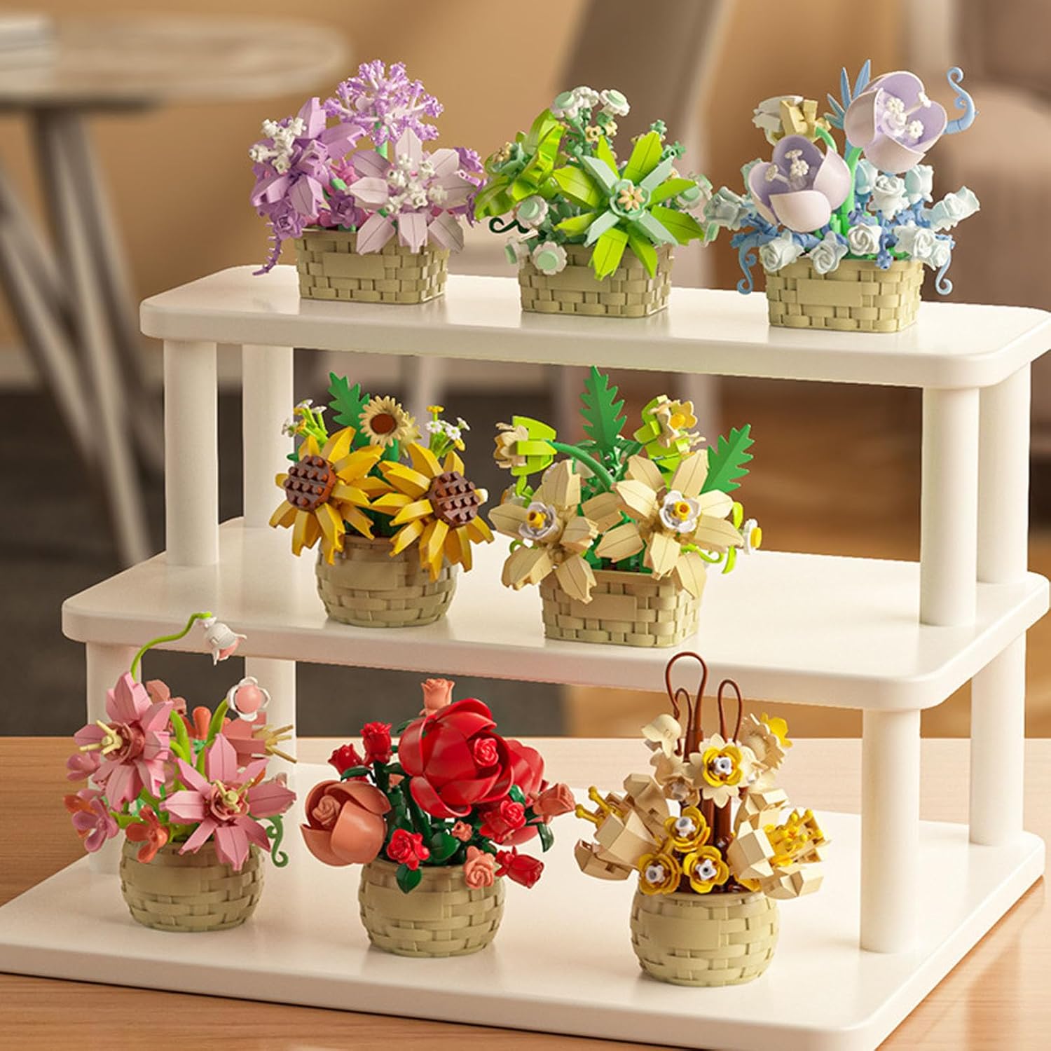 162-Piece - Flower - Mini Building Blocks Set - Creative Play Toy - Ages 6+