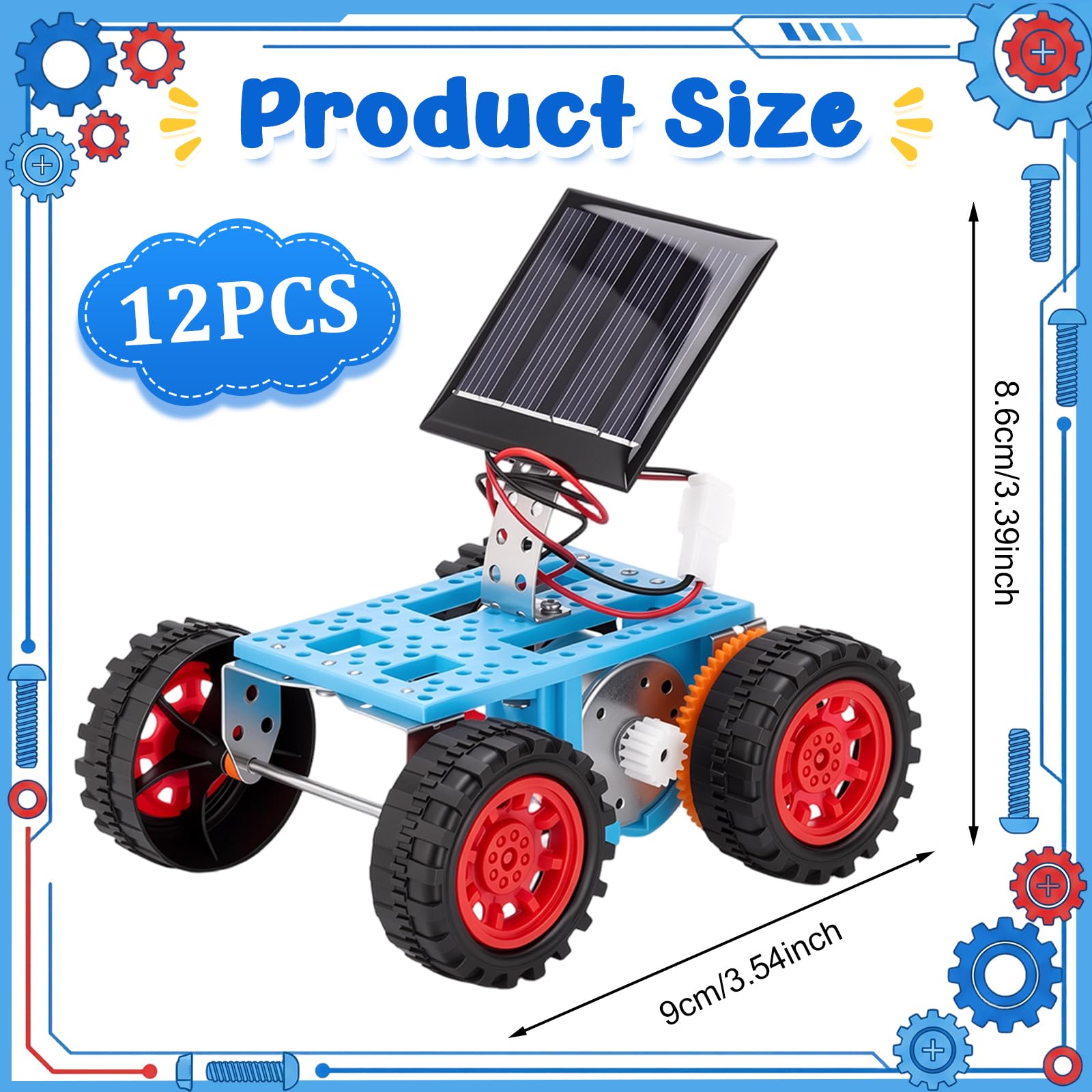 12-Piece - Solar - STEM Robot Kit - STEM Learning Toy - Ages 12-14