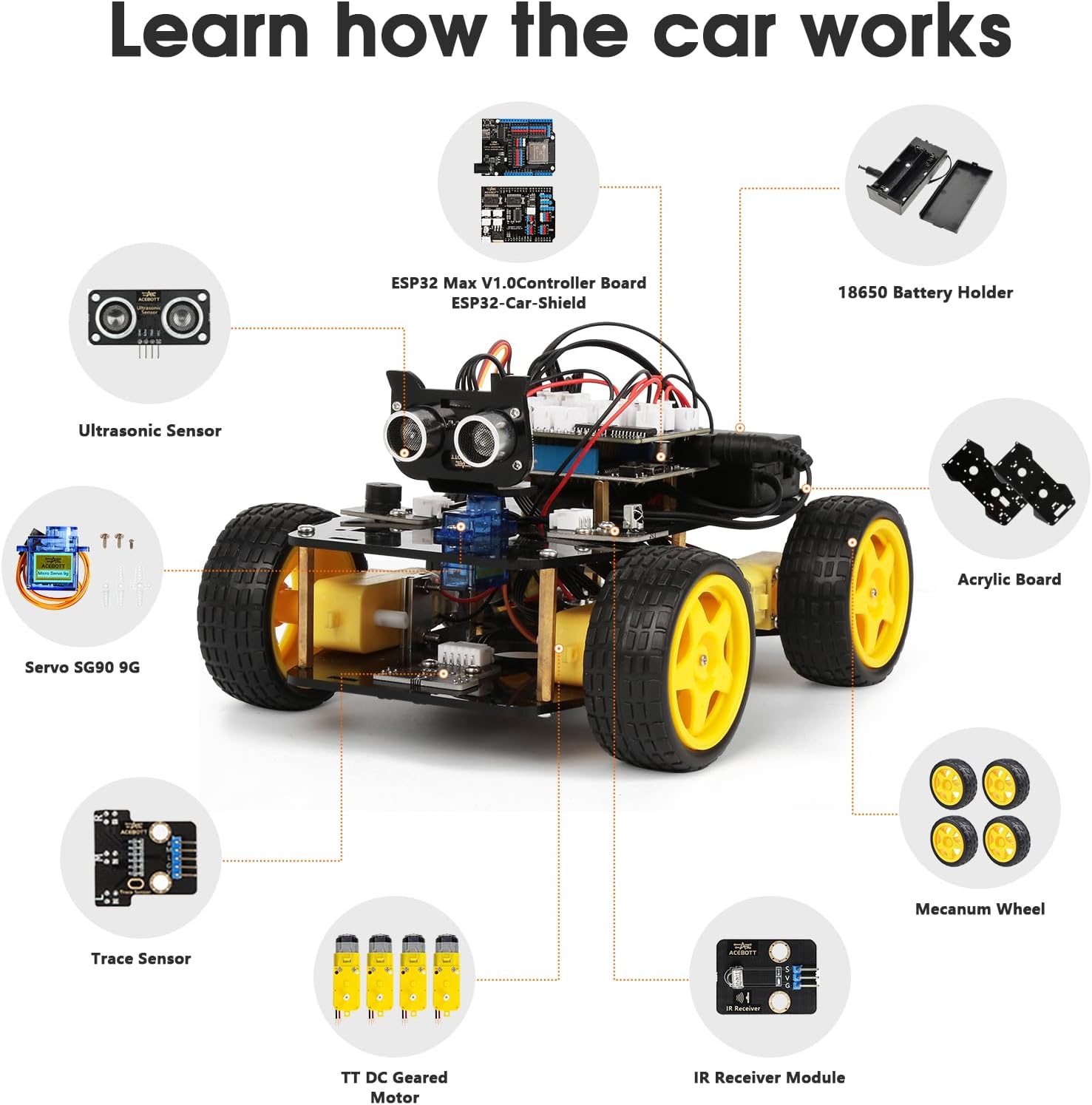 Car - STEM Robot Kit - STEM Learning Toy - Ages 8-12