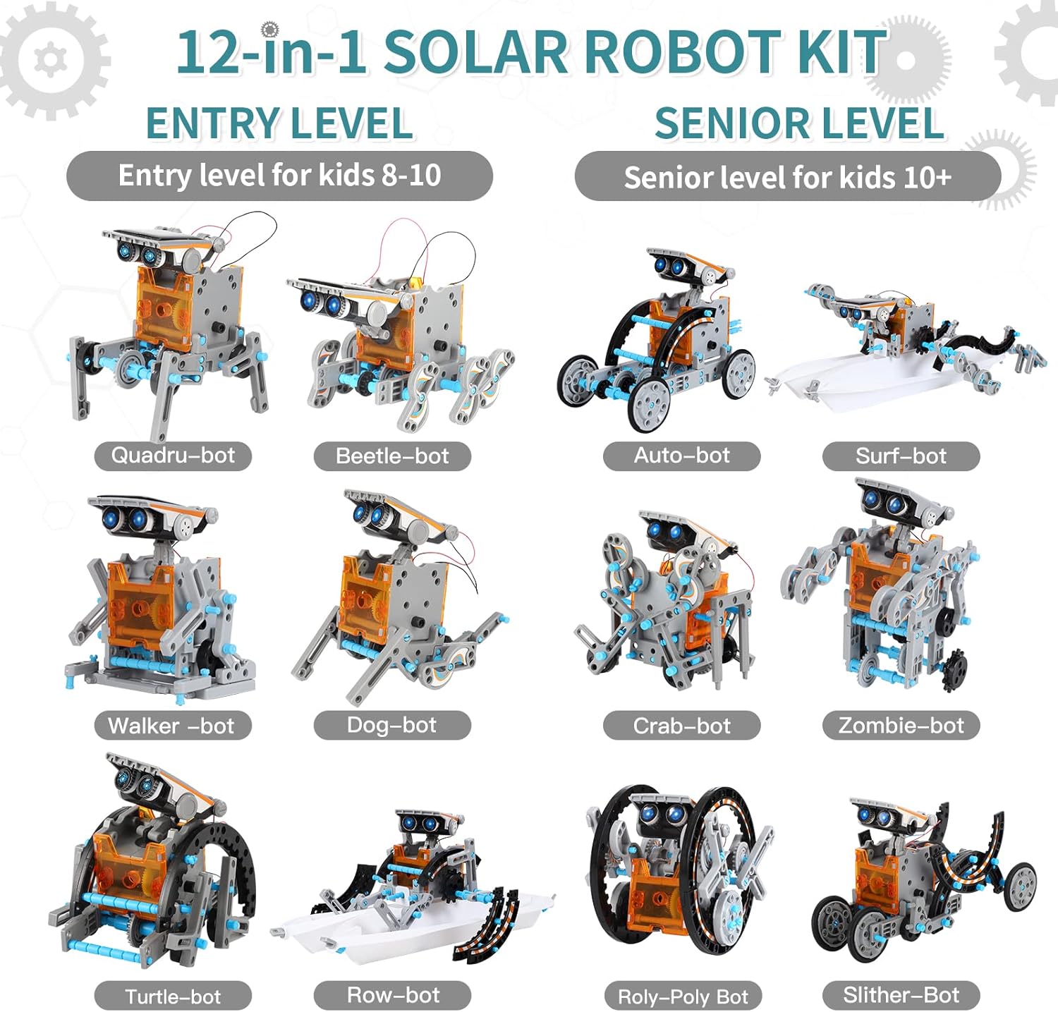 Solar - STEM Robot Kit - STEM Learning Toy - Ages 8-13