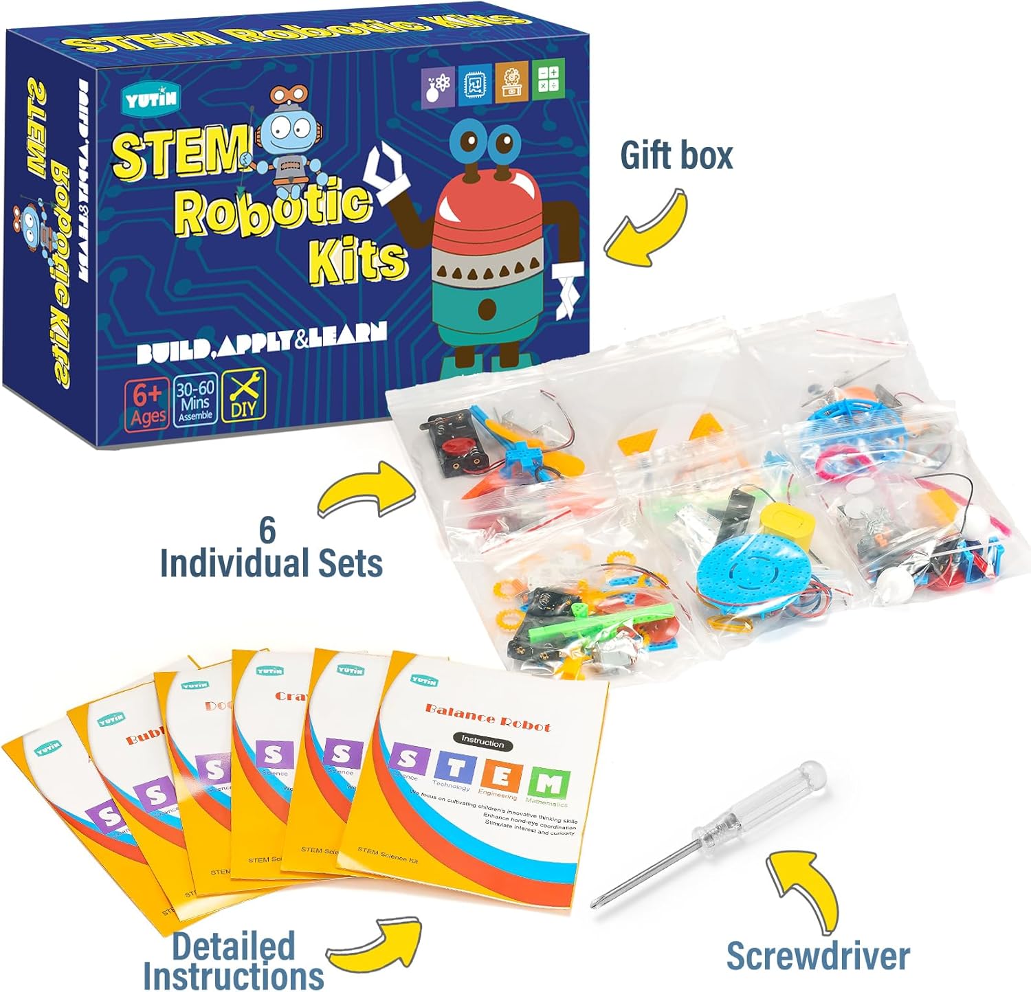 Science - STEM Robot Kit - STEM Learning Toy - Ages 8-12