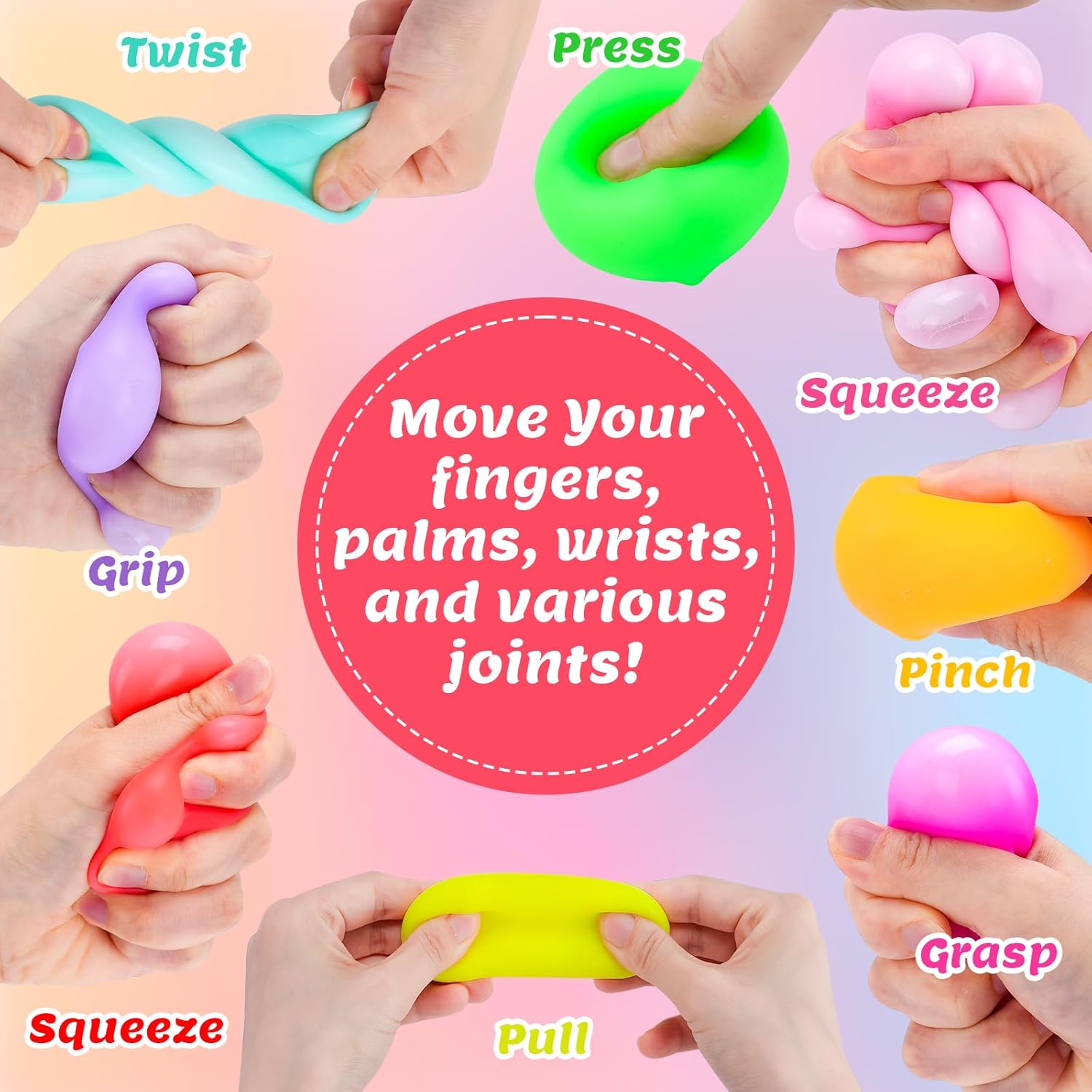 12-Piece - Fidget - Party Favor Toys - Sensory Play Toy - Ages 4+
