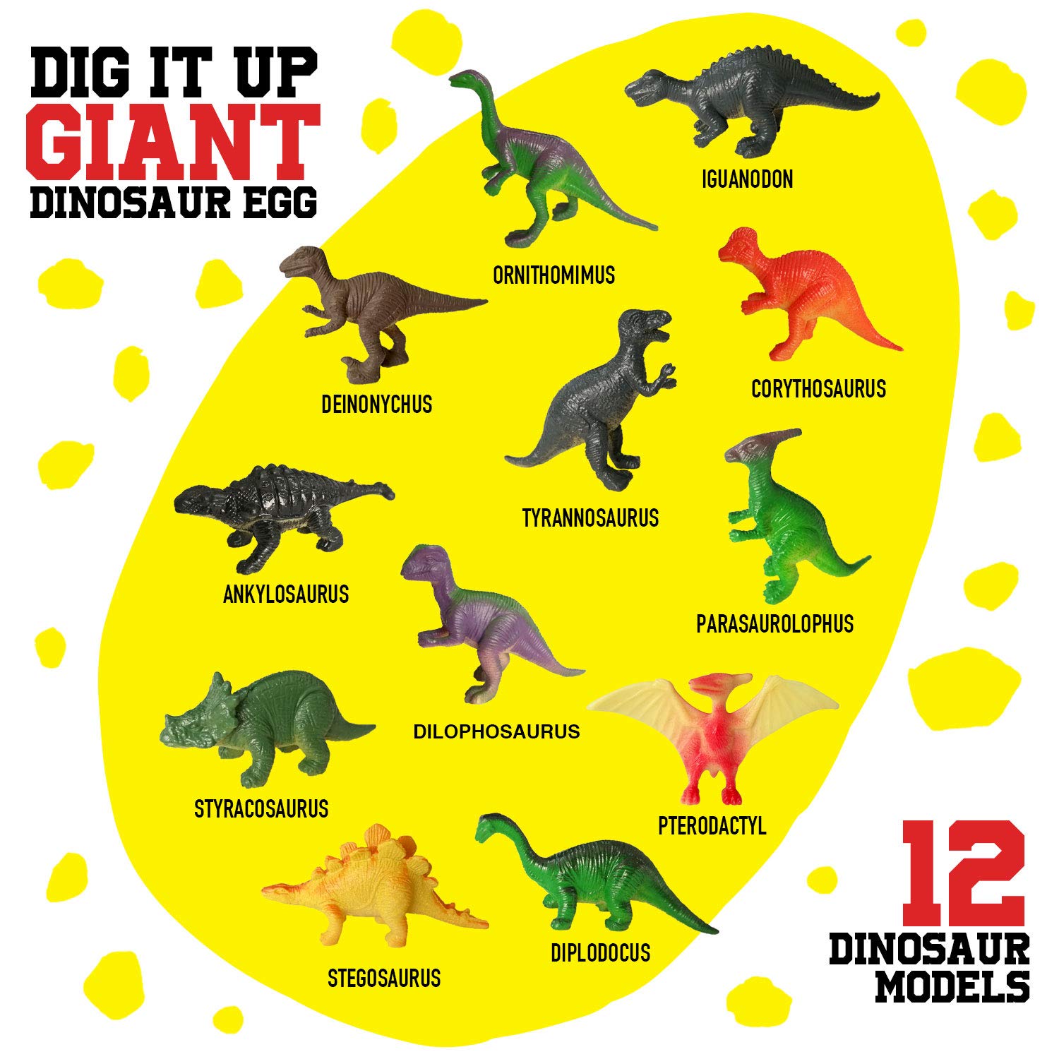 12-Piece - Wooden - Dinosaur Dig Kit - STEM Learning Toy - Ages 4-8