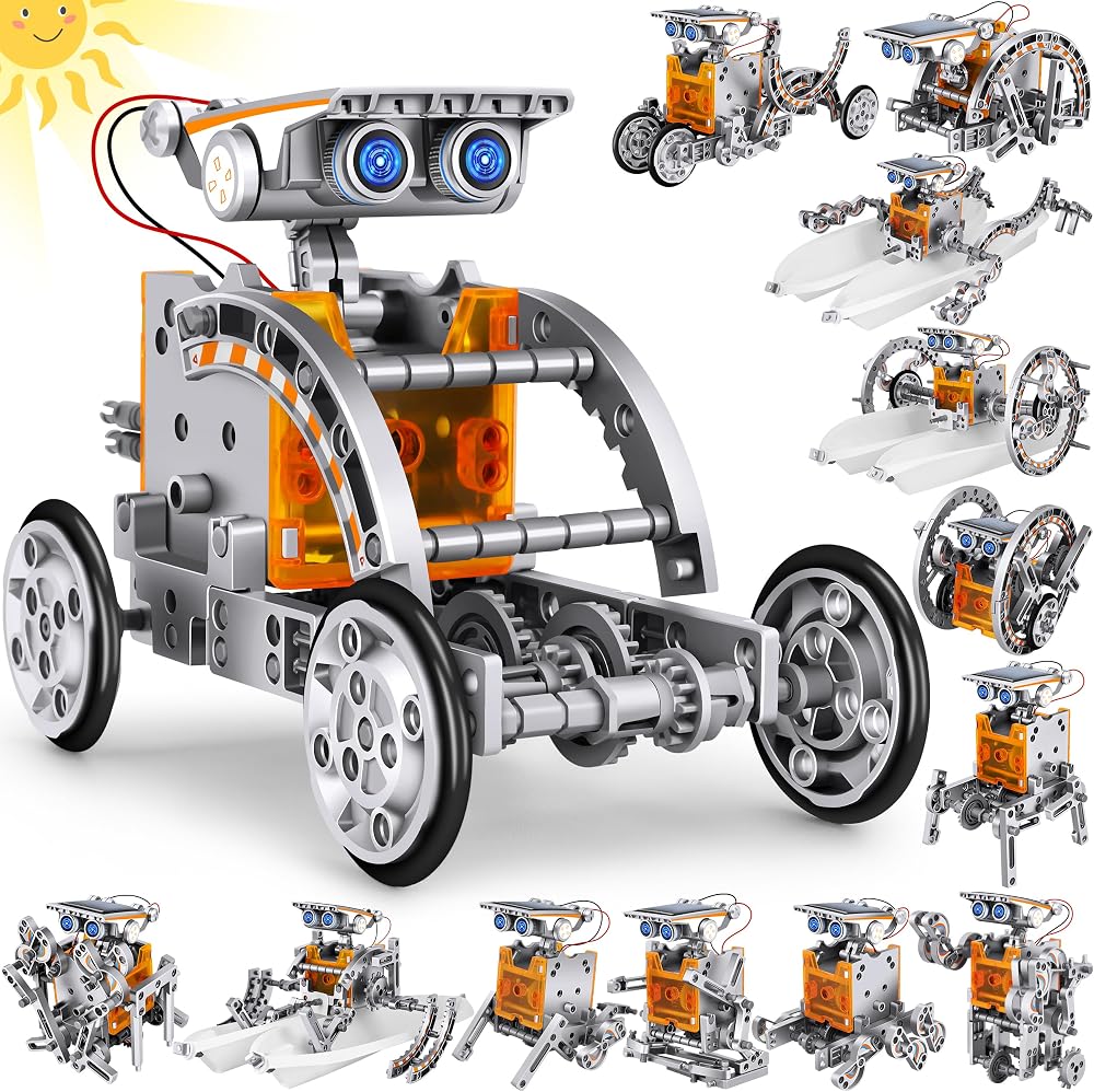 13-Piece - Solar - STEM Robot Kit - STEM Learning Toy - Ages 8+