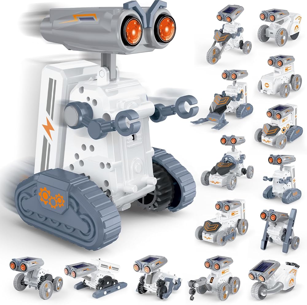 14-Piece - Science - Solar Robot Kit - STEM Learning Toy - Ages 8+